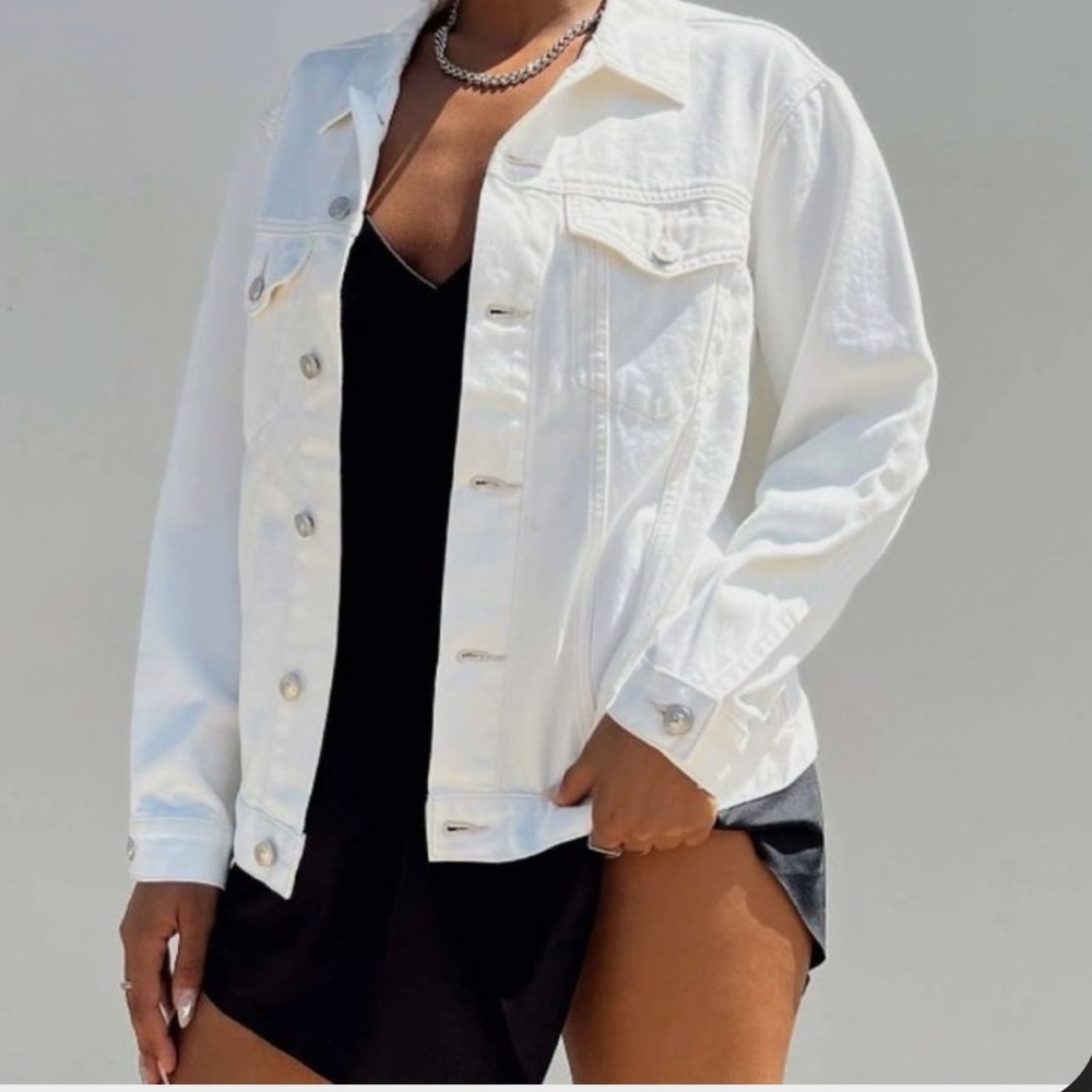 White Oversized Denim Jacket